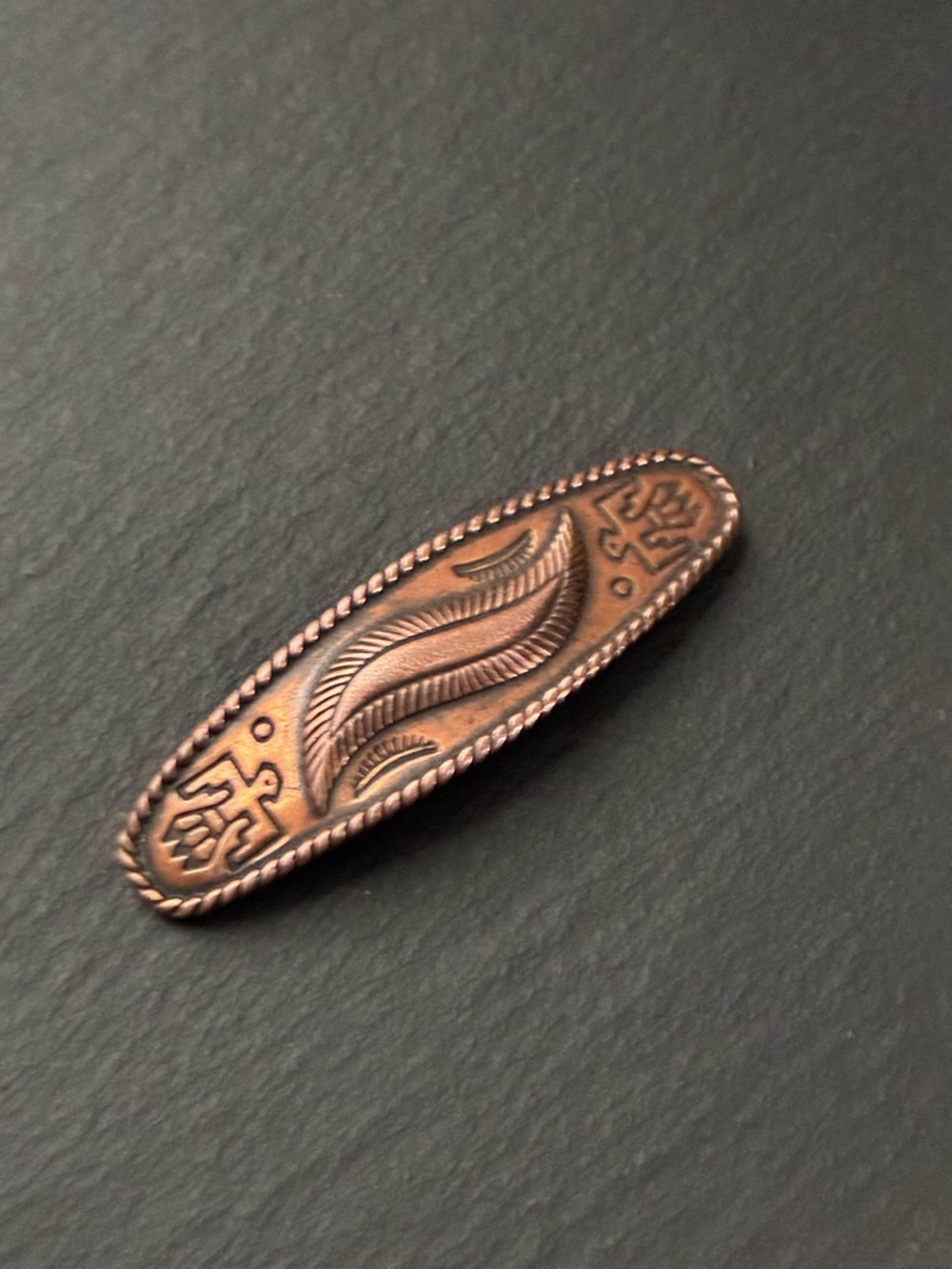 Decorative Copper-Tone Hair Clip for Women